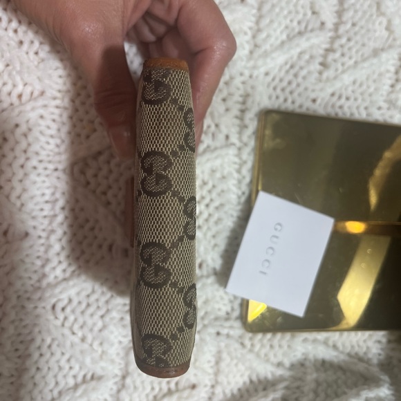 Gucci Beige GG Canvas Zip Around French Compact Wallet - Picture 8 of 12